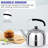 Ttak Houseware Denoting Tea Kettle Stovetop Movable Handle | Stainless Steel Stovetop Loud Whistling Fast Boiling Tea Kettle Cool Grip Bakelite Handle | Food Grade Tea Pot Thin Fast Heating Base