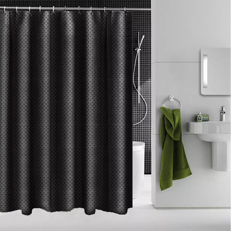Diamond Shower Curtain 180X180, Black