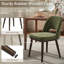 Chaise de salle à manger rembourrée avec pieds en bois massif (ensemble de 6)-130666966