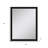 44" Dark Brown Wood Accent Mirror