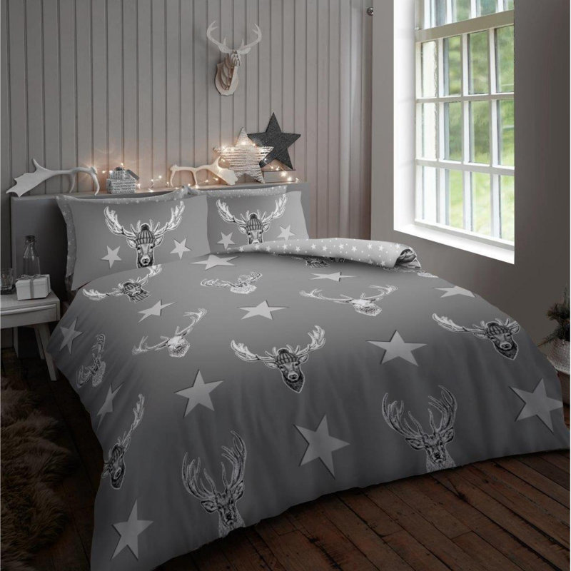Cotton Blend, Polyester No Pattern Duvet Cover Set, King