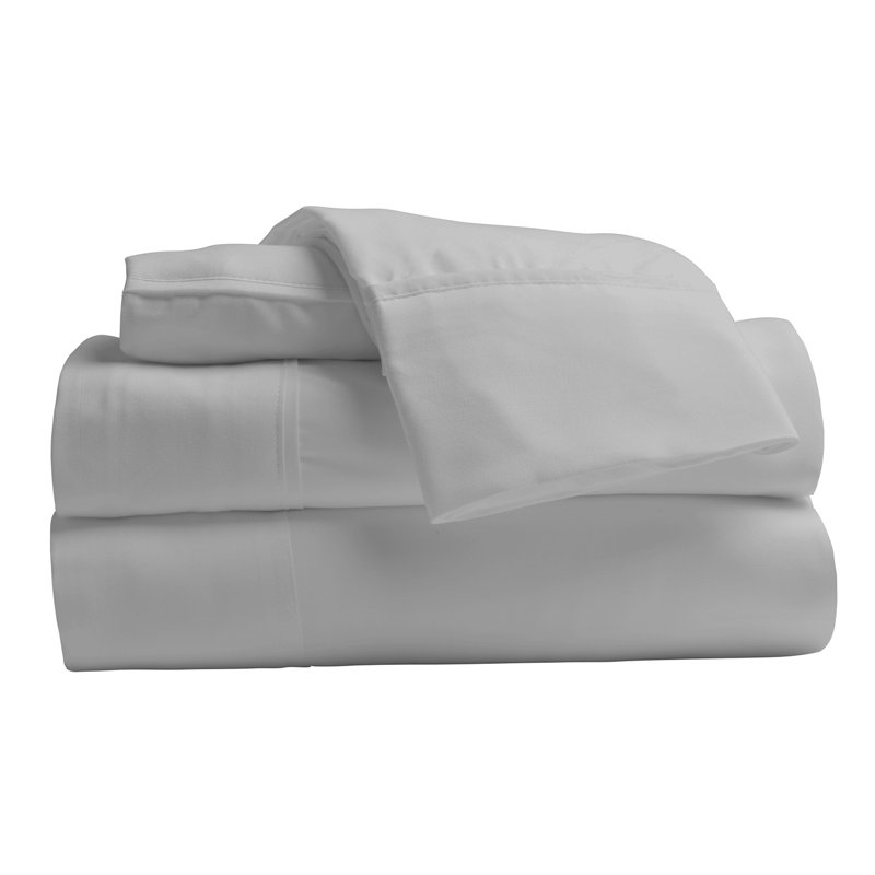 Ensemble de draps en microfibre Paarizaat 9000 Series, gris clair, Lit simple