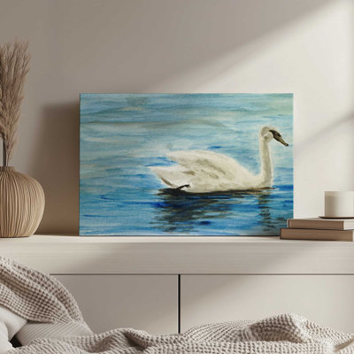 Swan I By Seleneli_Art Canvas Art Print