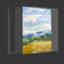 «Wheat Field With Cypresses» par Vincent Van Gogh - Ensemble de 3 reproductions de cadres photo sur toile-271474670-271474669