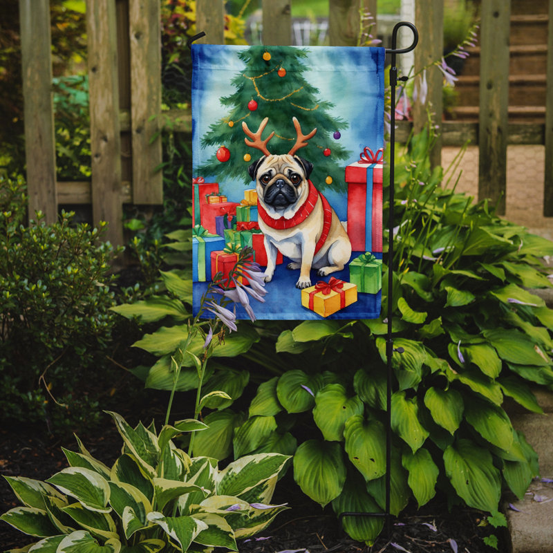 Drapeau de Noël renne de jardin, Carlin