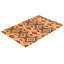 Tapis orange / jaune / vert noué à la main de conception unique 6 pi x 9 pi 1 po Vasyl