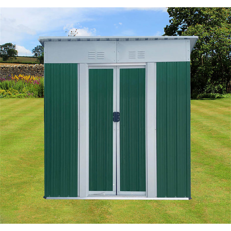 Outdoor Storage Sheds, 71" H x 62" W x 33" D, Green