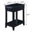 Table d'appoint noire avec tablette inférieure-1752431803