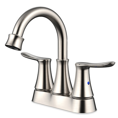 Centerset 2-handle Bathroom Faucet with Drain Assembly