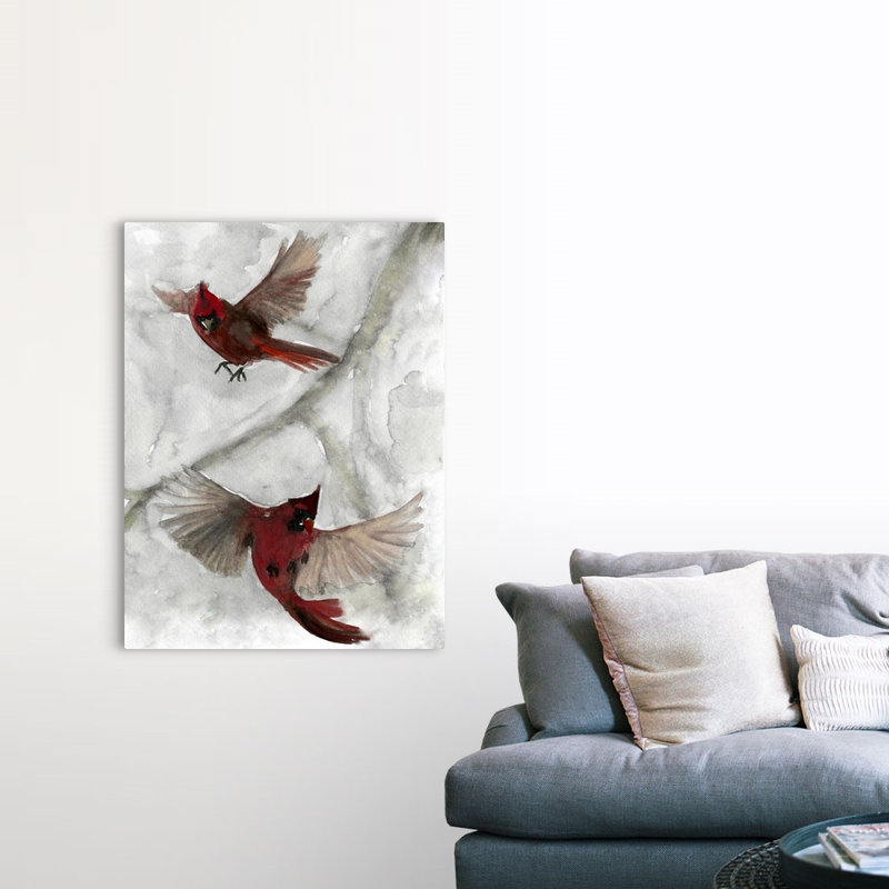 Reproduction d’art sur toile « Cardinals I » par Stellar design studio, Toile tendue, H 48 po x l 36 po x P 1,25 po