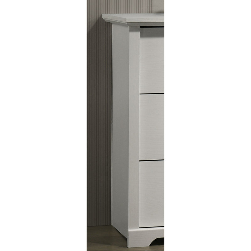 Commode 6 tiroirs avec poignées noires