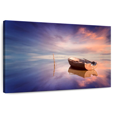 Bateau Mehar, reflet du coucher du soleil