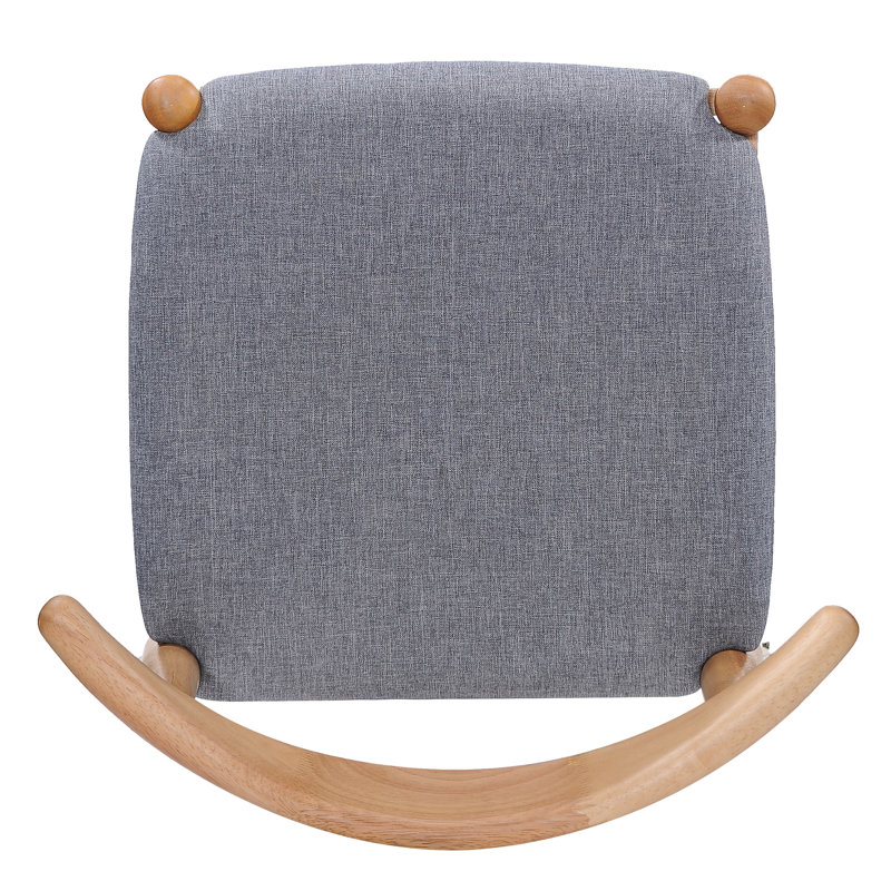 Drumawillin 17.75'' H Upholstered Side Chair, Light Gray, Natural Oak