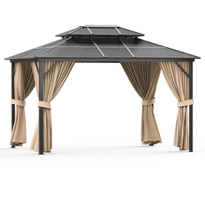 10 pi. L 12 pi. D Pavillon de jardin en aluminium
