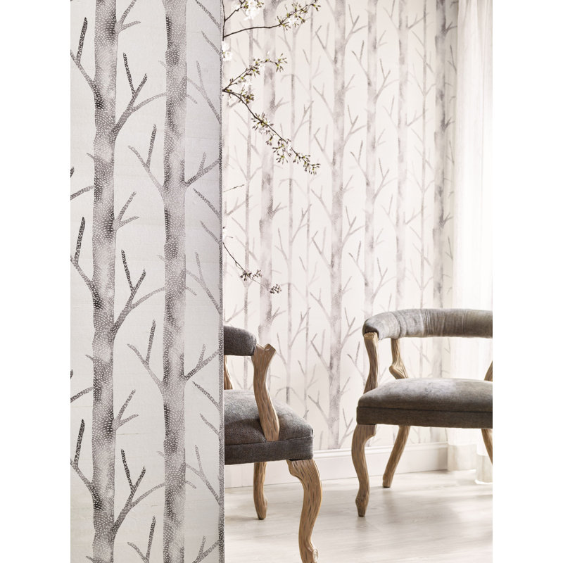 Everett Floral Wallpaper Roll by Scalamandré, Twilight