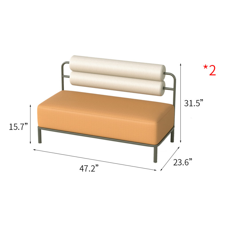 Banc rembourré en similicuir Luxury Cafe