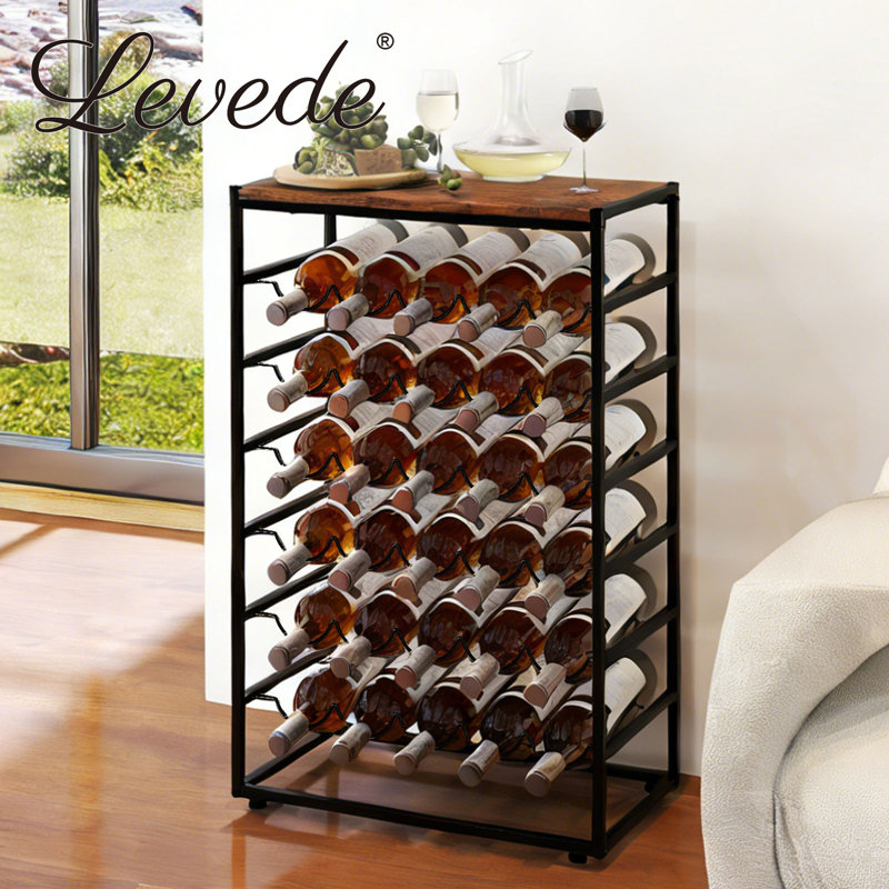 Multi-tiered Wine Bottle Rack Brown