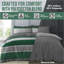 Durable Striped Duvet Cover Set with Matching Pillowcases - Polycotton Fabric Bedding Set - Single Double King-119697510