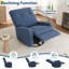 Fauteuil oscillant pivotant à 360 °, fauteuil de chambre de bébé en velours côtelé pour petits espaces, bleu foncé-90693204