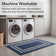 Double Border Machine Tufted Performance Dark Gray/White Rug