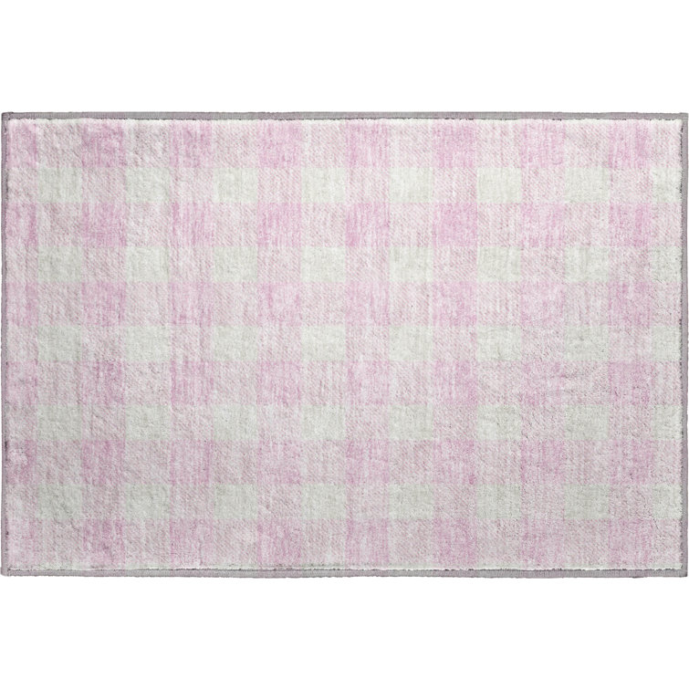 Premium Machine Washable Prisco Pink Rug