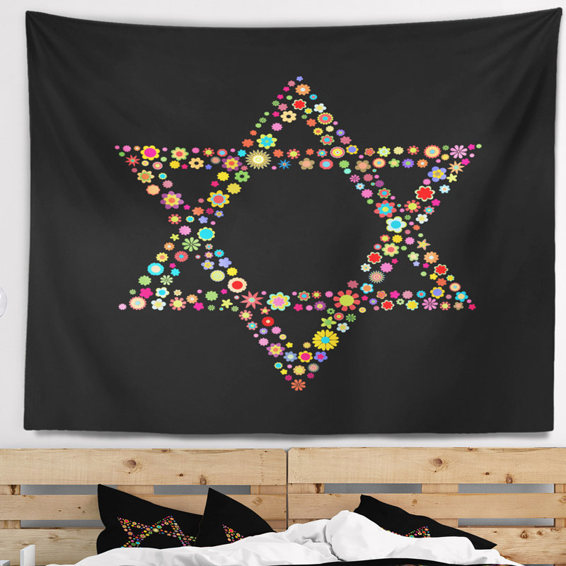 Abstract Polyester Tapestry, 32" H x 39" W