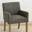 Fauteuil de salle à manger en lin résistant aux taches H 34 po Kirjak -1754048674