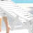 White Outdoor Lounge Chair Set (Two Pieces), Made Of High-Density Polyethylene, With Wheels And Cup Holders, 5 Adjustable Positions, Suitable For Pool Terraces.-981370679
