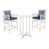 Structure blanche / coussin bleu marine