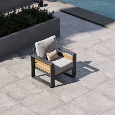 2--Pcs Outdoor Aluminum Patio Armchair With Cushions