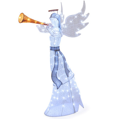 The Holiday Aisle® Ange de Noël illuminé 5 pi avec lumières DEL Halo et ceinture