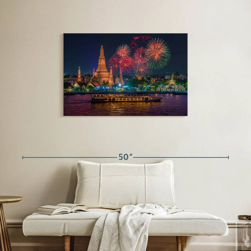 Nicci Bangkok New Year Fireworks, 24" H x 36" W