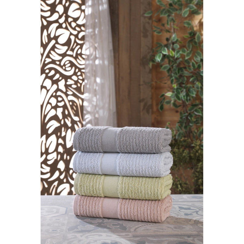 Ensemble de serviettes à main 100% coton 4 pièces Iosif