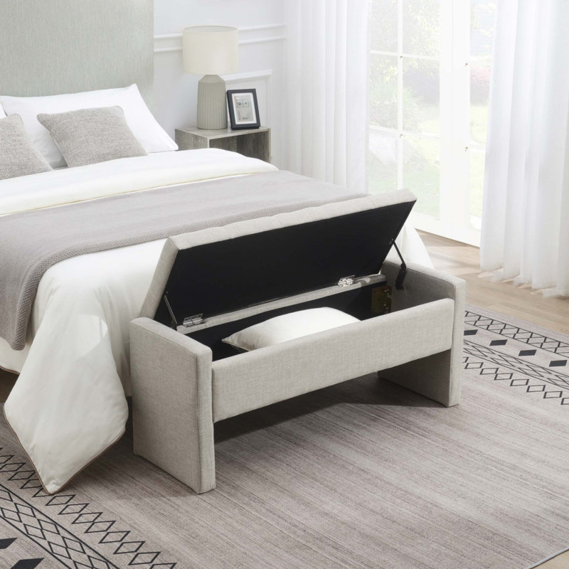 Banc de bout moderne, Gris clair