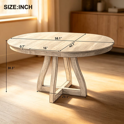 Round Extendable Dining Table For 4-6