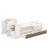 Twin Size Wood Platform Bed With Sample Bookshelf And Movable Wardrobe, Multifunctional Bed With Built-In Trundle Bed-49174061
