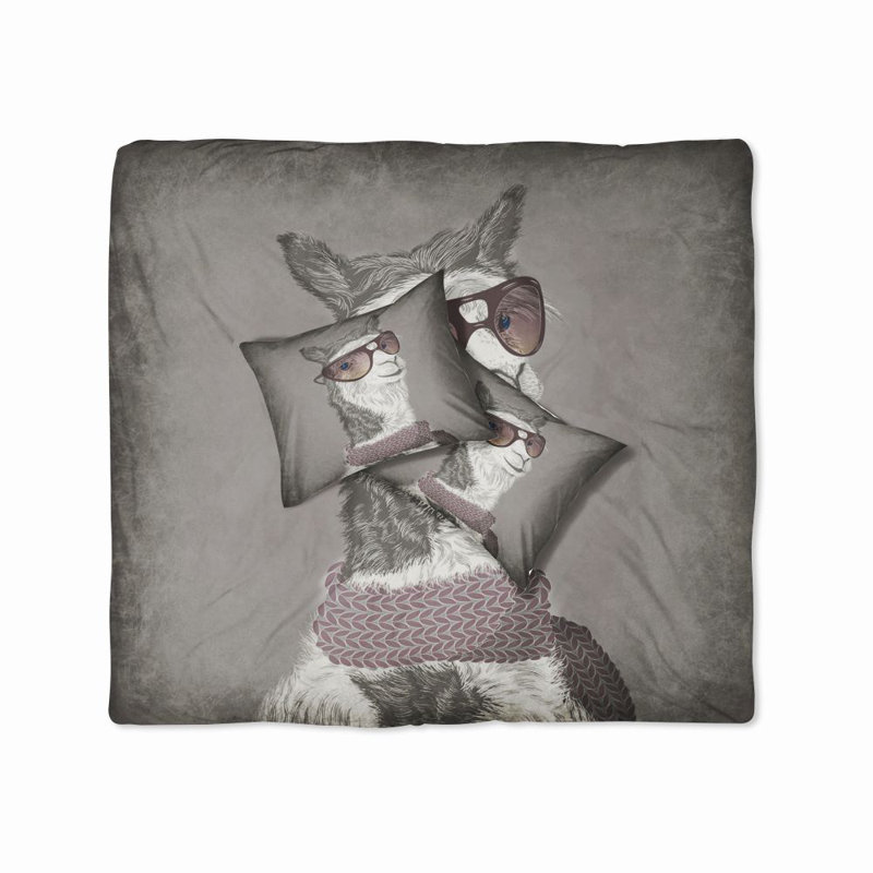  Ensemble de housse de couette Hipster Llama, Housse de couette pour très grand lit et 2 très 