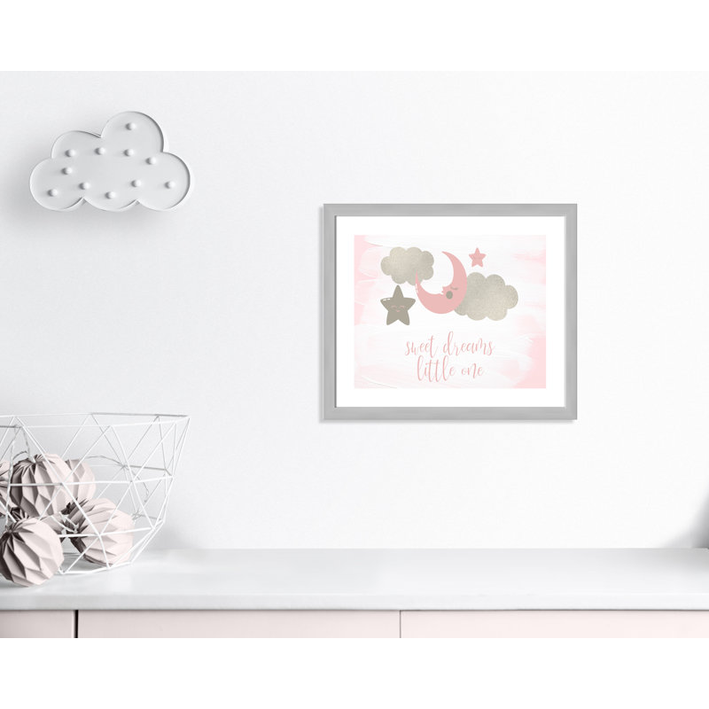 Little rêve little one, H 22,5 po x l 26,5 po x P 0,63 po, Encadré plat argent