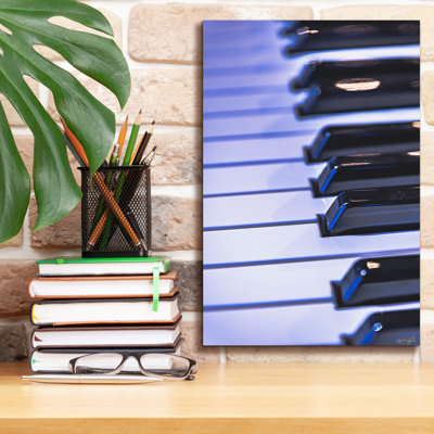  'Blue Light Keys' by Life BeautifuLEE Canvas Wall Art, 12" x 18"