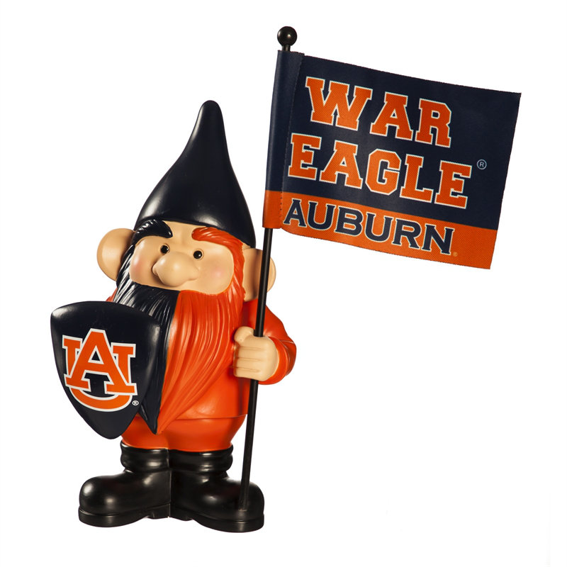 Statue de gnome de jardin porte-drapeau NCAA, Université Auburn