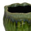 Pot à fleurs décoratif Ashly avec bordure festonnée, céramique texturée verte 8 pouces