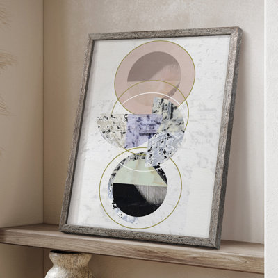 «Inner Circles I», reproduction encadrée - bois massif