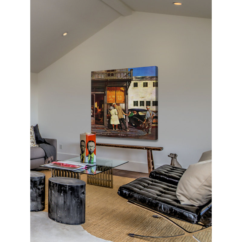 « antique store » par john négligeable faisant, reproduction d’art sur toile tendue, H 24 po x l 24 po
