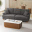 Table basse de rangement cannelée moderne avec plateau en faux marbre 39,4 "-2135058335