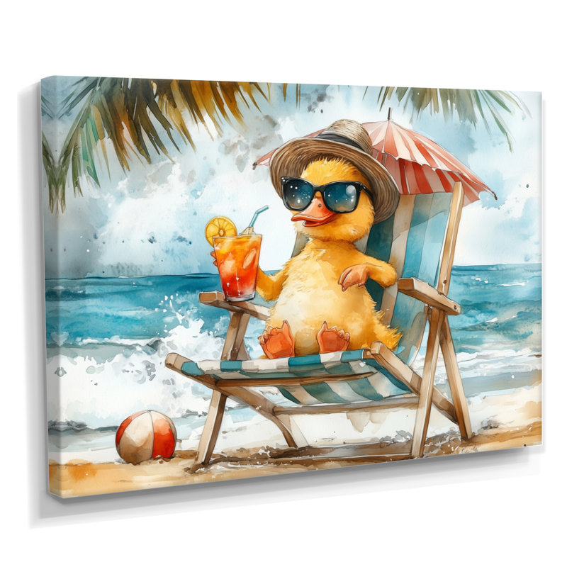 Sandler - art mural animaux côtiers, Toile encadrée noire simple, H 12 po x l 20 po x P 1 po