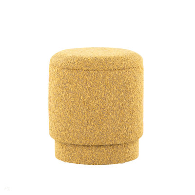 Ottoman Set In Yellow Fabric