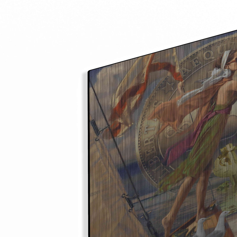 «Bitcoin Deco Ten» par Steve Hunziker, art mural en métal, H 12 po x l 12 po