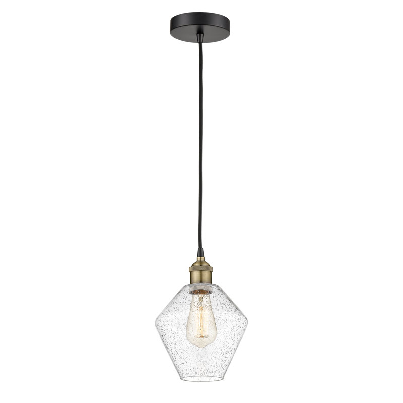 Luminaire suspendu conique à 1 lumière Gabbie, Bullé, Laiton antique noir
