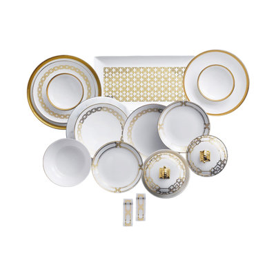 Service de table en porcelaine tendre 20 pièces, service pour 2