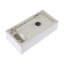 14.57X7.28 Inch White Ceramic Rectangle Wall Mount Bathroom Sink With Single Faucet Hole